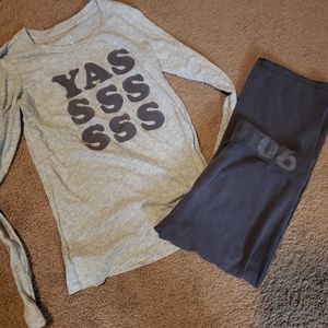 Aerie xs super soft tee and pant set